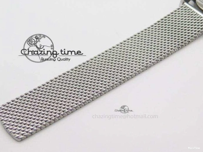 MIROTIME 0707 Portofino Chrono SS White Dial on SS Mesh Bracelet A Soft 7388